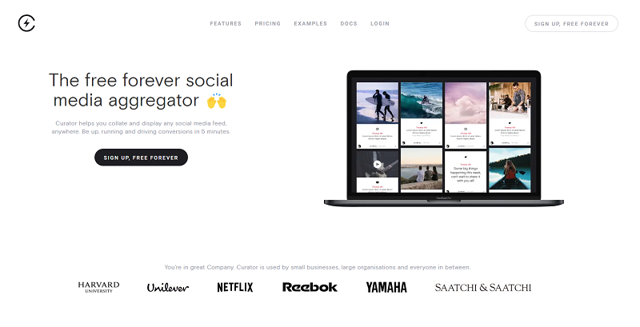curator home page