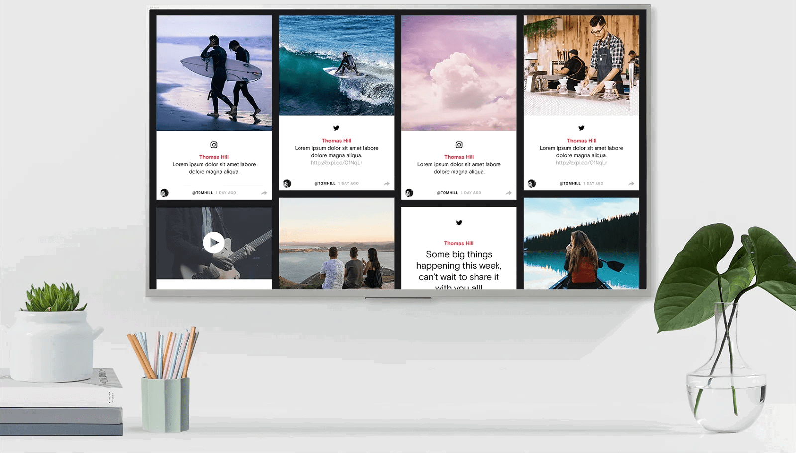 Curator Social Media widget feed example